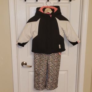 Carter's 4T kids girls 2pc snowsuit bib